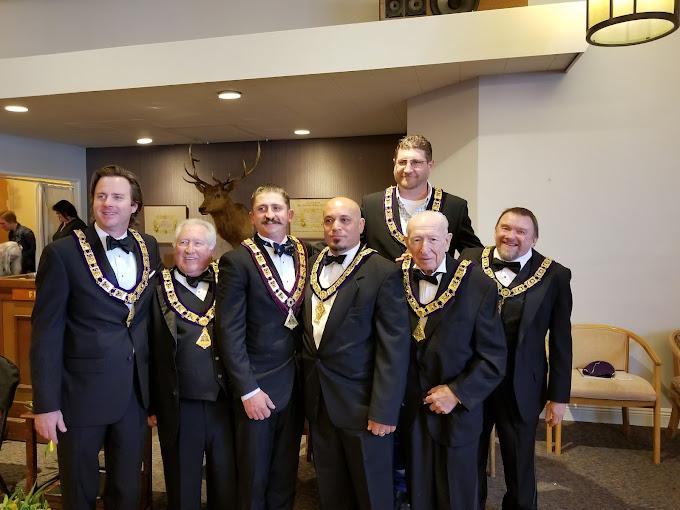 Lodge officers group portrait